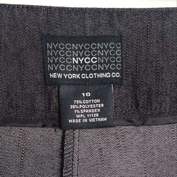 NEW YORK CLOTHING COMPANY NYCC Wide Leg Dark Blue Denim Pants Jeans Size 10 - Picture 5 of 8